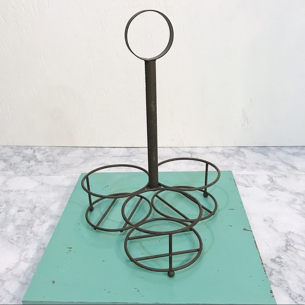 Kirklands Metal Table Top Candle or Wine Caddy